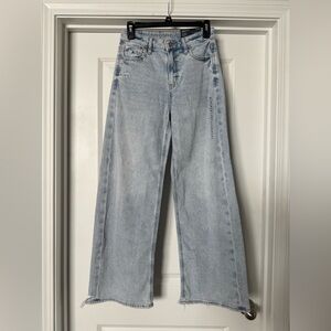 NWT American Eagle Dreamy Drape Baggy Wide Leg 00 Super High Rise